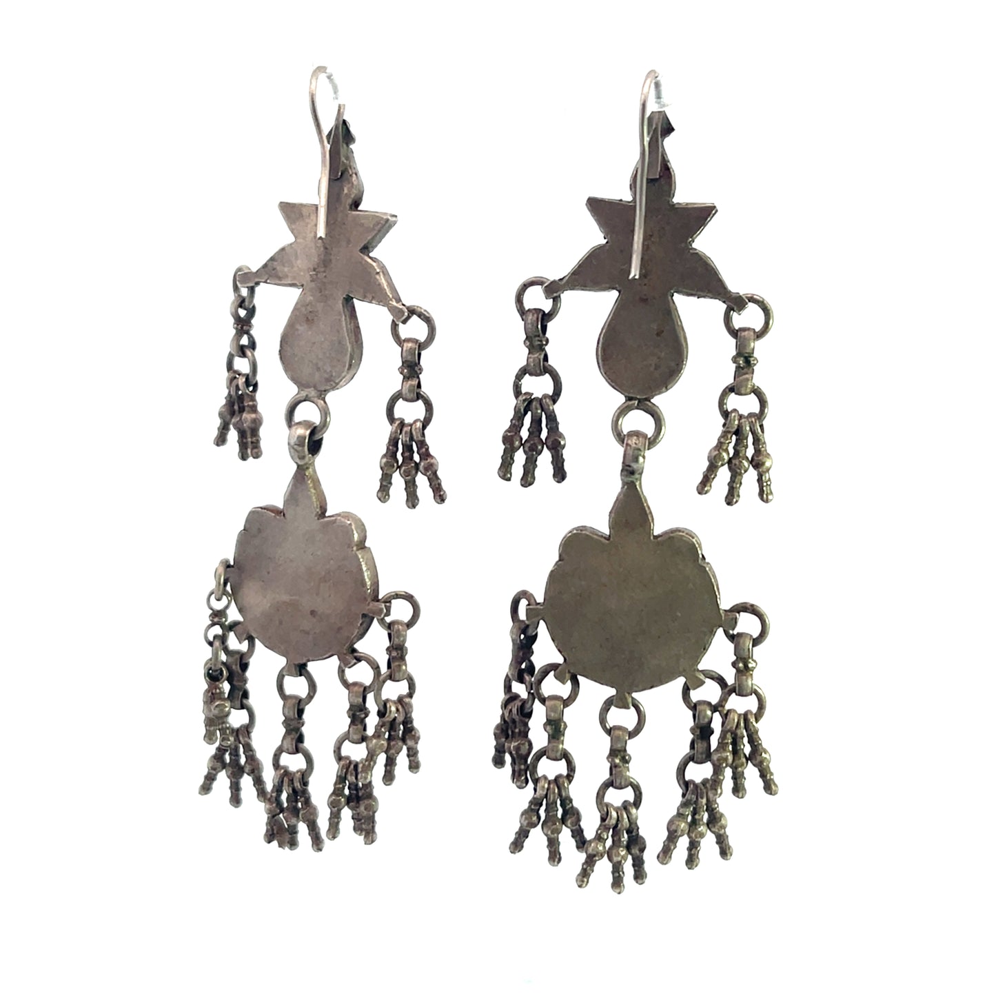 Late Victorian Gold and Silver Bikaner Earrings