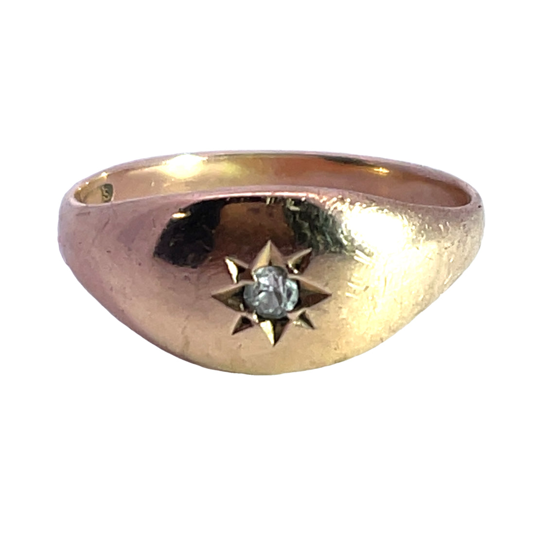Victorian 14KY gold and diamond ring