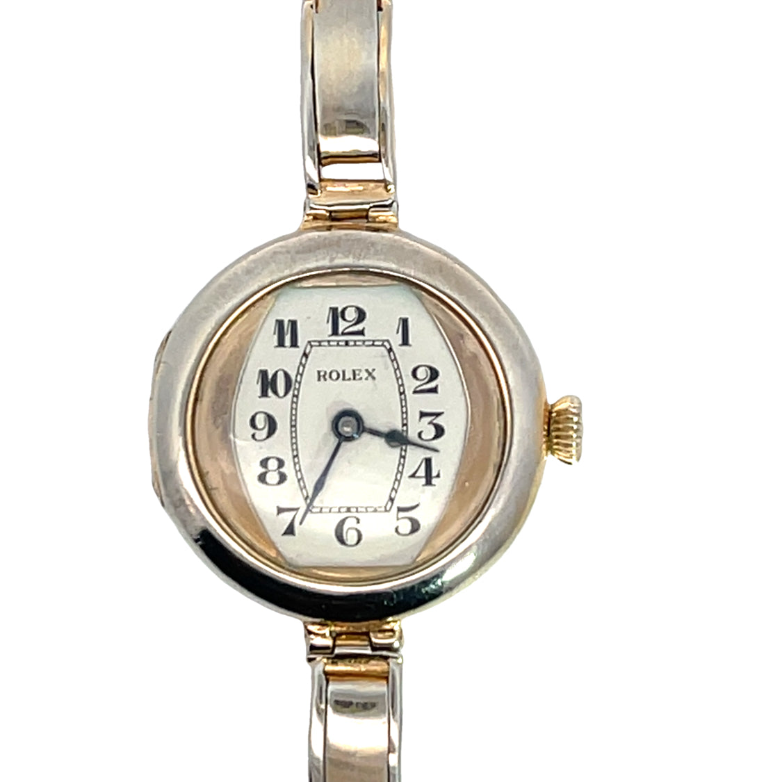 Art Deco tonneau Rolex gold filled watch