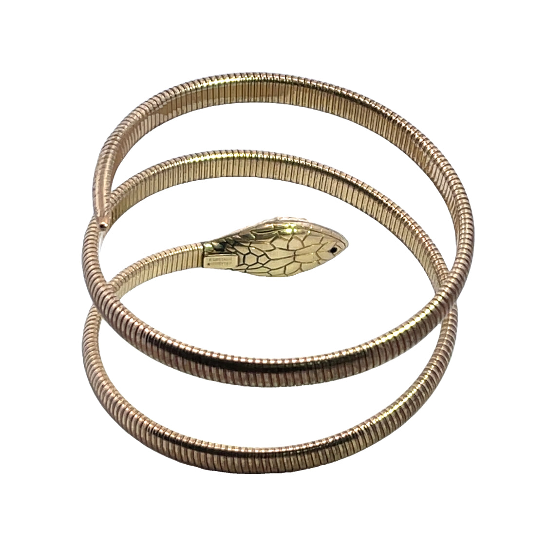 Victorian Rolled Gold Coiled Snake Wrap Bracelet