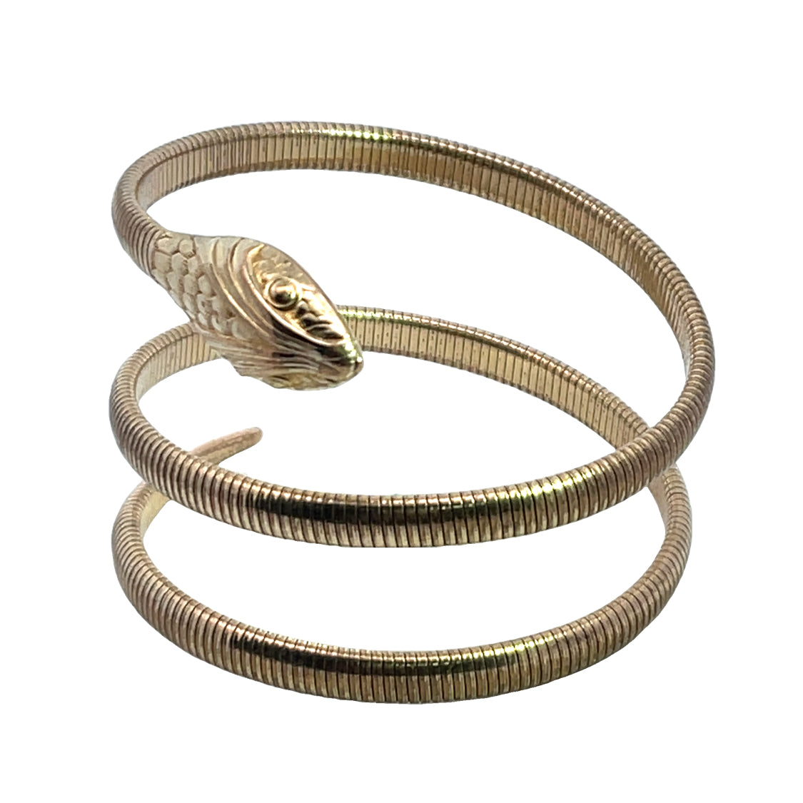 Victorian Rolled Gold Coiled Snake Wrap Bracelet