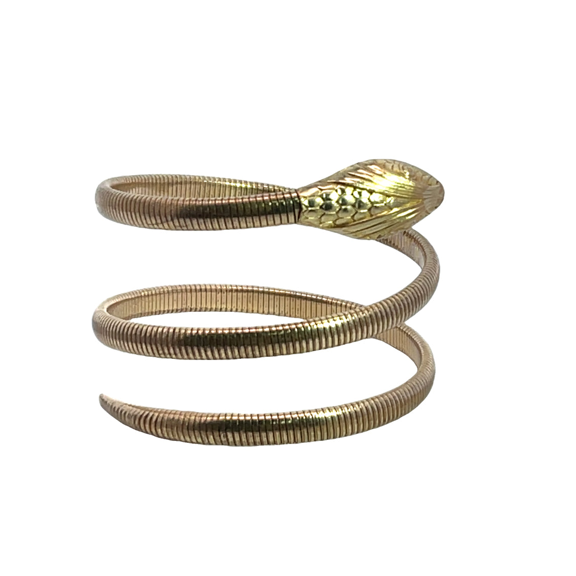 Victorian Rolled Gold Coiled Snake Wrap Bracelet