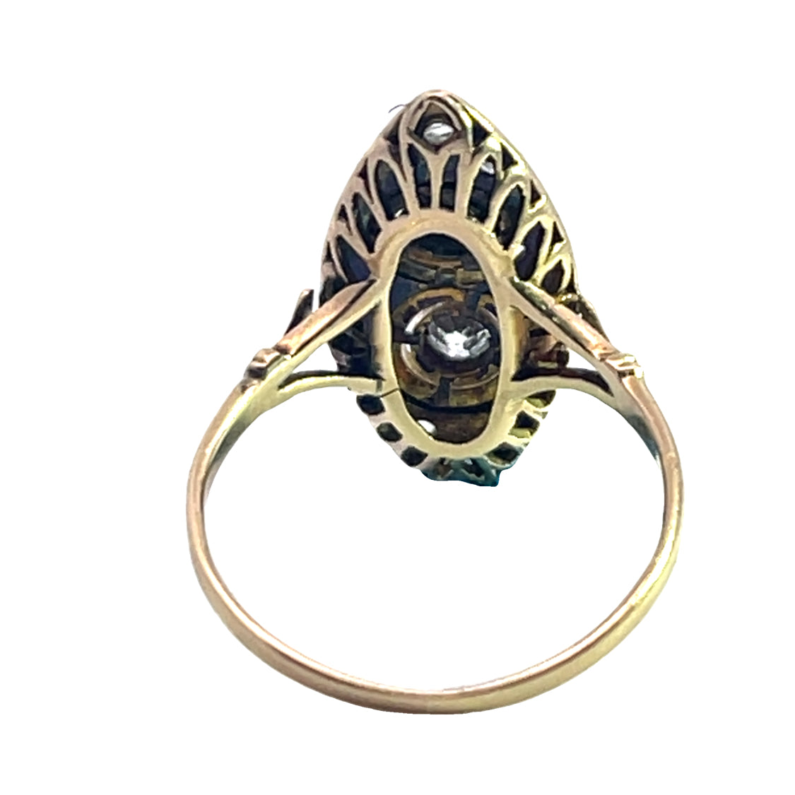 Edwardian 18KY gold and diamond ring