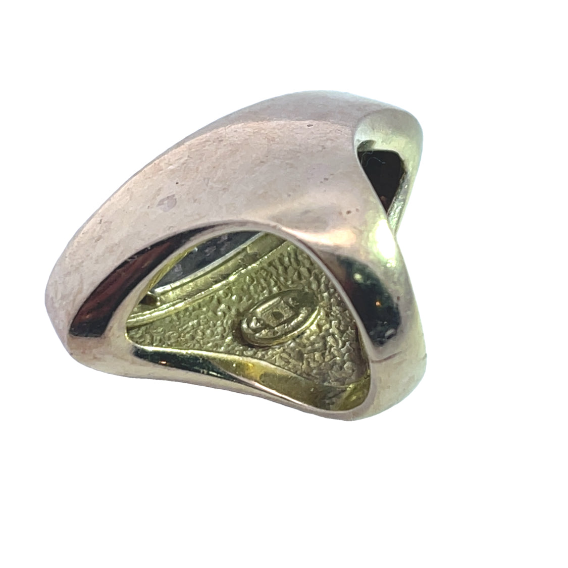 Modern 18KY gold and natural white diamond La Triomphe ring
