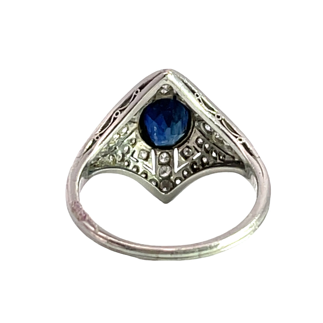 Edwardian Platinum, sapphire and diamond ring