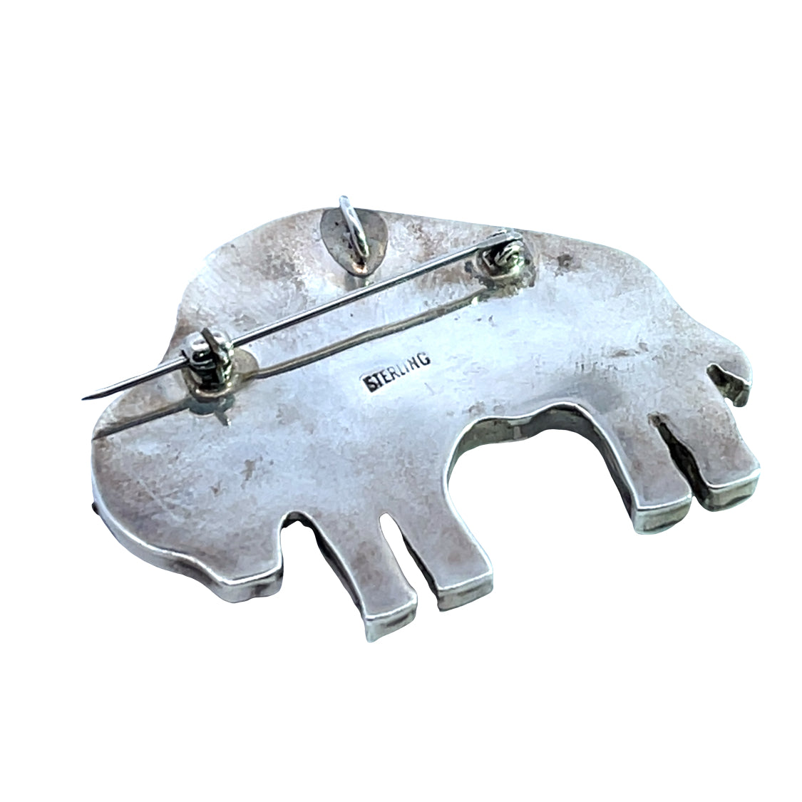 Native American Sterling silver and mother of pearl convertible pin and pendant