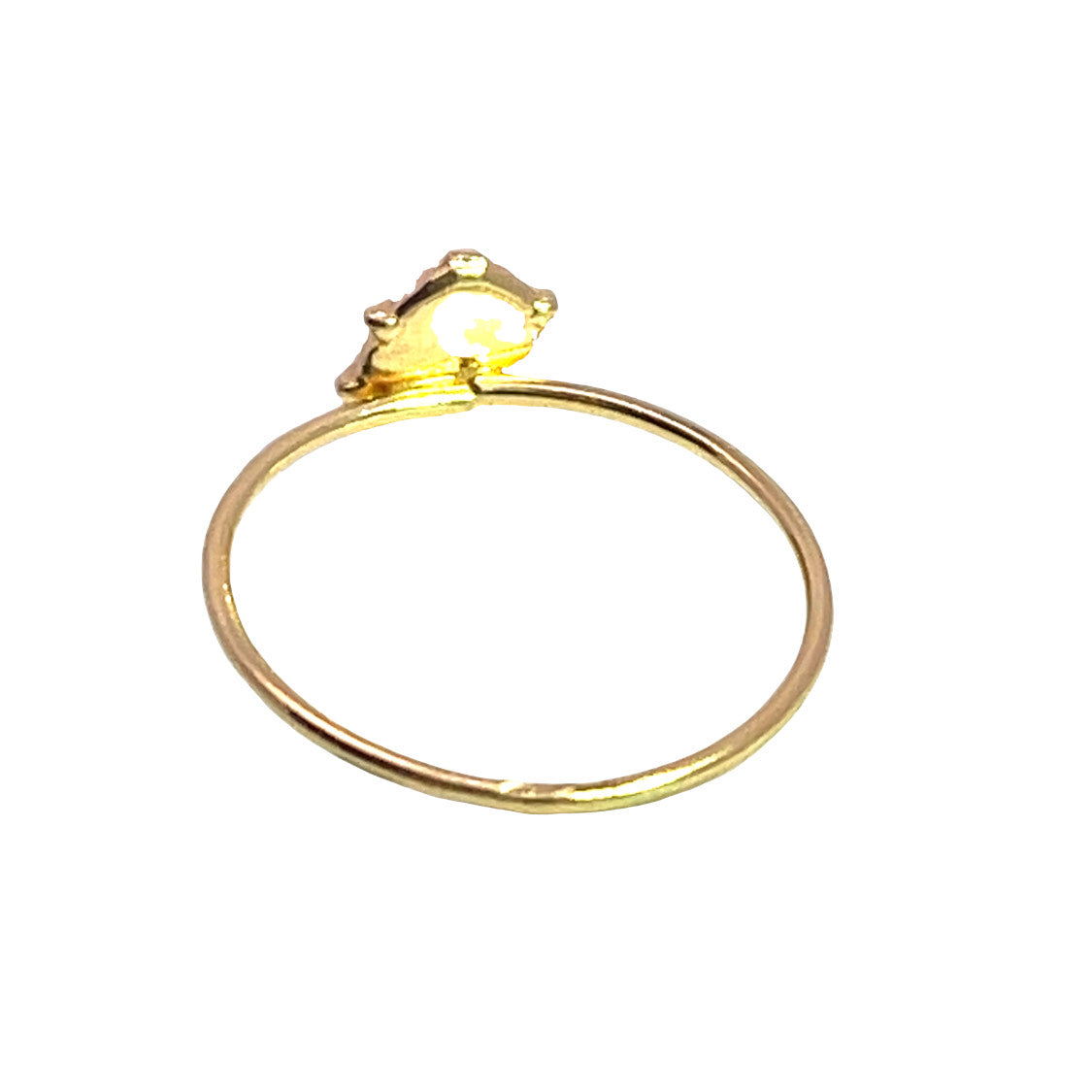 Modern 18KY gold and enamel 'Ladybug' ring