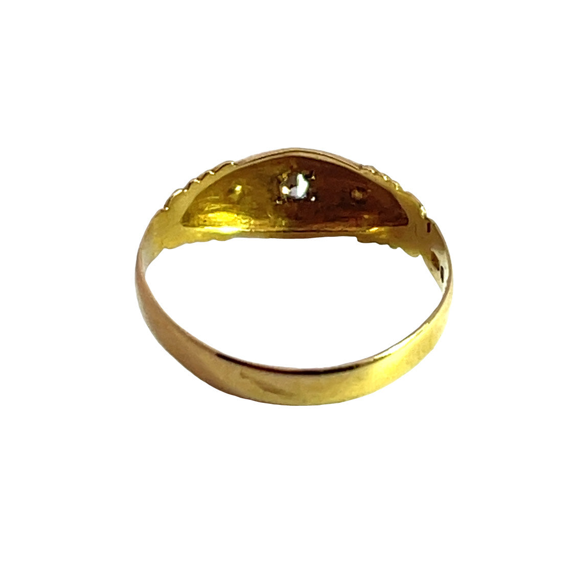 Victorian 18KY gold and star set diamond ring