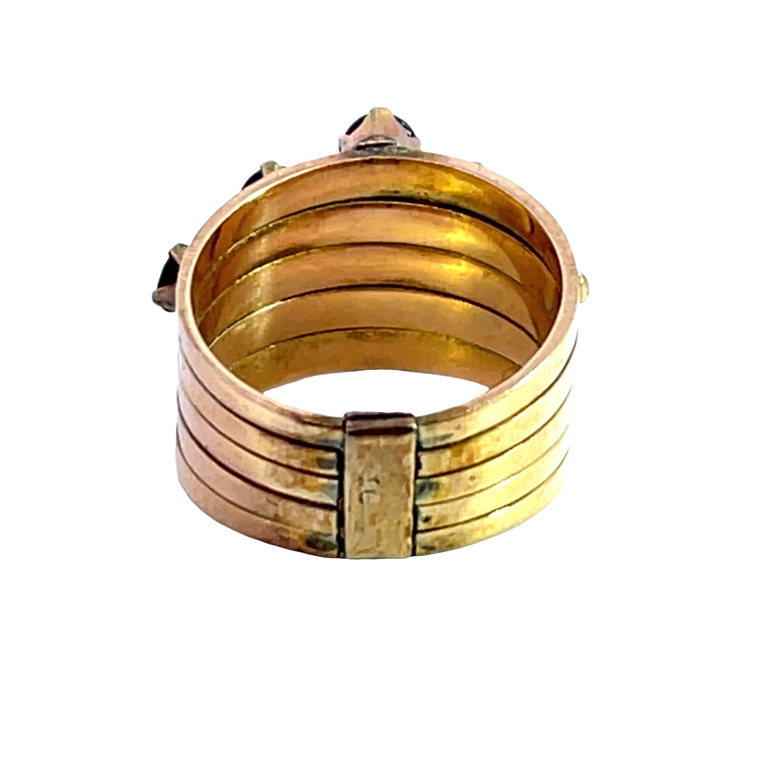 Victorian 14KY gold and garnet 'Harem' style ring