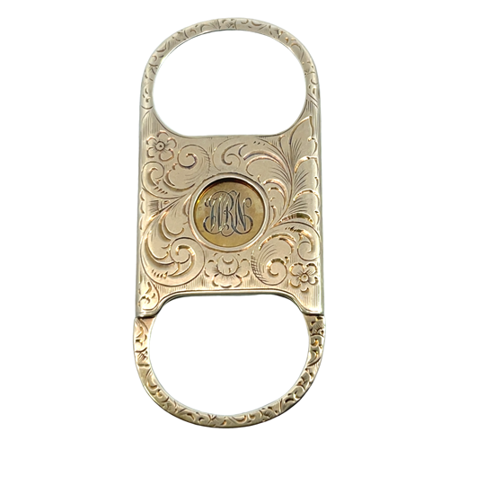Victorian 14KY gold engraved Cigar Cutter