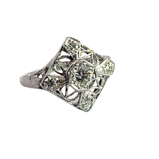 Victorian Platinum and diamond ring