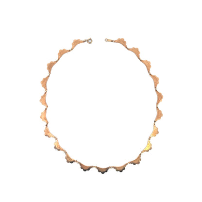 Art Deco 9K yellow gold 'Fan' collar necklace