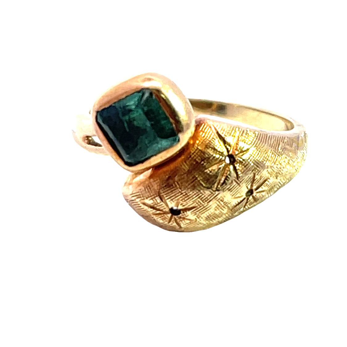 Victorian 14KY gold and emerald ring