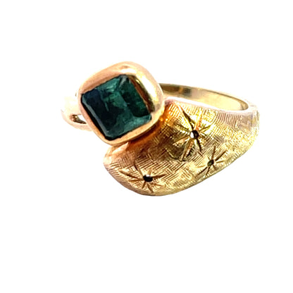 Victorian 14KY gold and emerald ring
