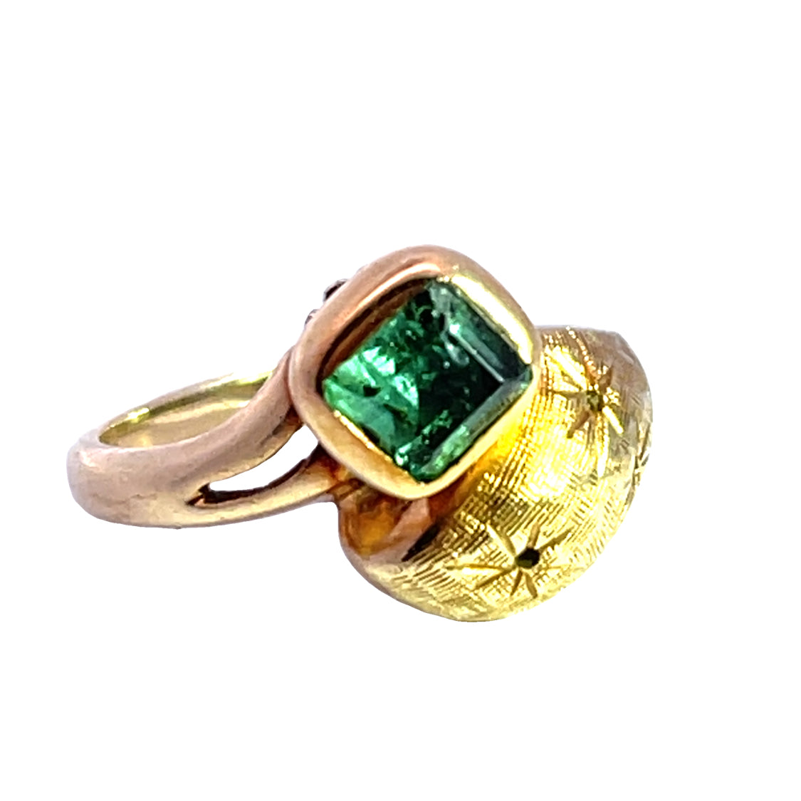 Victorian 14KY gold and emerald ring