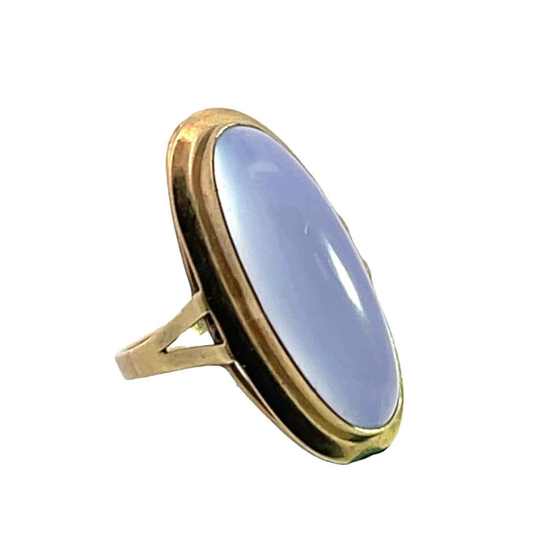 Victorian 8KY gold and chalcedony Ring
