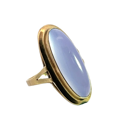Victorian 8KY gold and chalcedony Ring