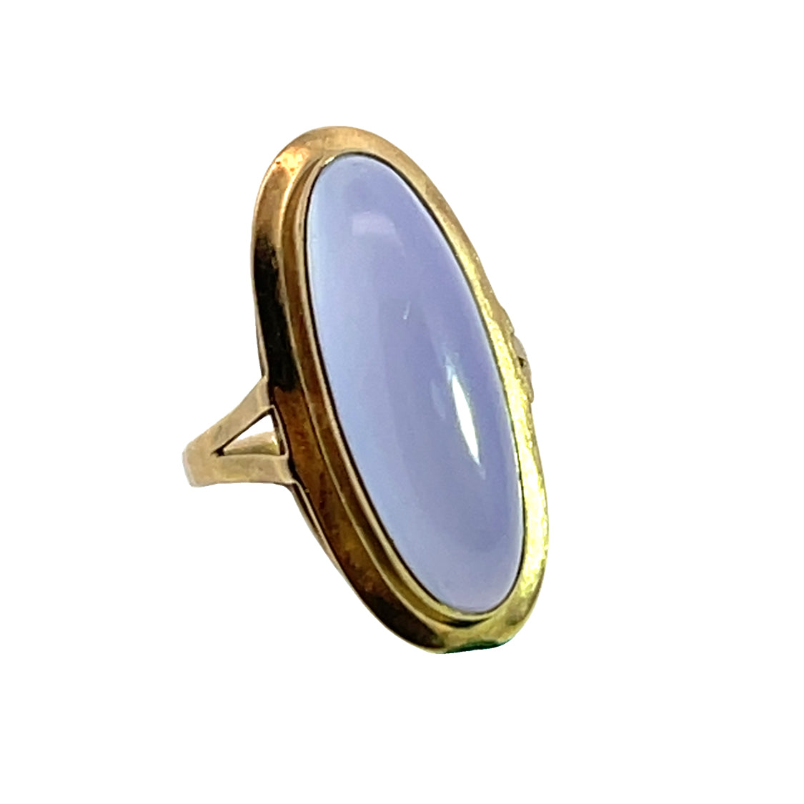 Victorian 8KY gold and chalcedony Ring