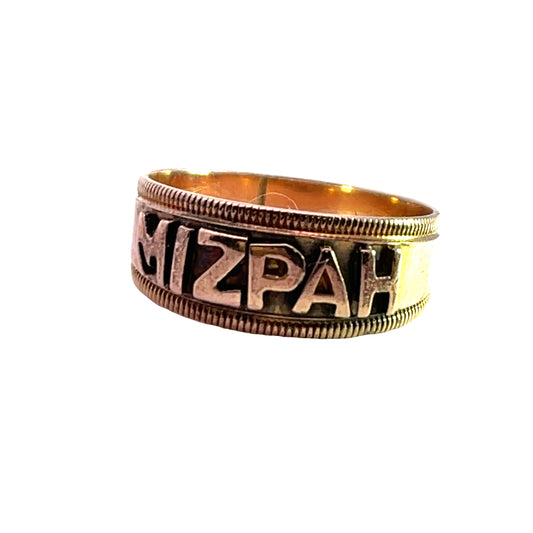 Victorian 9K gold 'Mizpah' ring