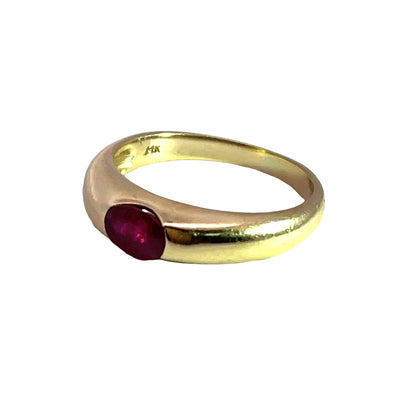 Victorian 14KY gold and ruby ring