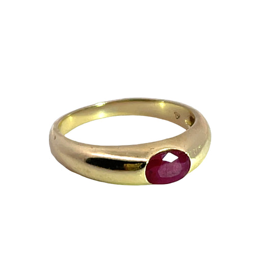 Victorian 14KY gold and ruby ring