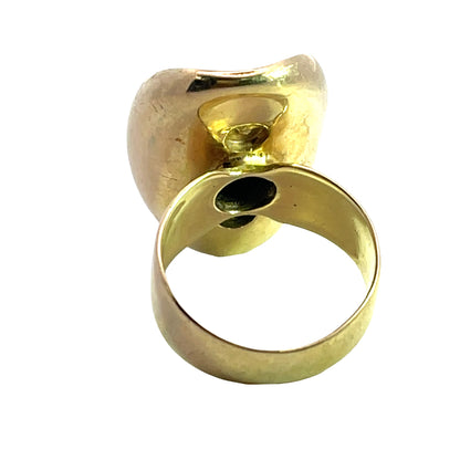 Modern 14KY gold and ruby ring