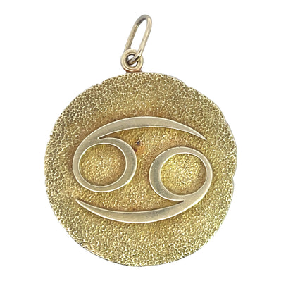 Modern Tiffany and Company 18KY gold Cancer pendant