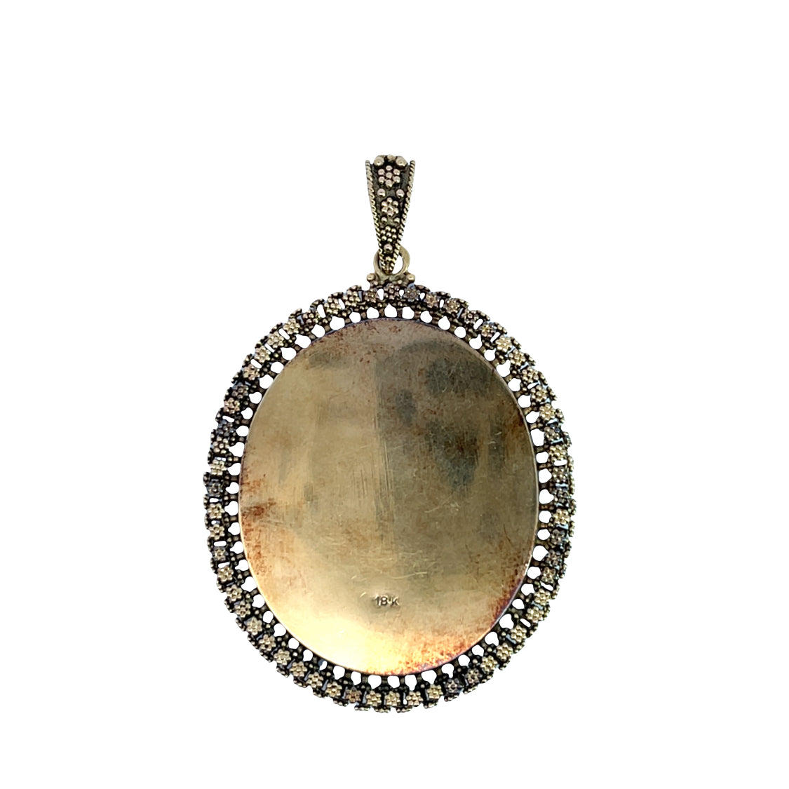 Mid-Century Modern 18KY gold and enamel Spritzer and Fuhrmann pendant