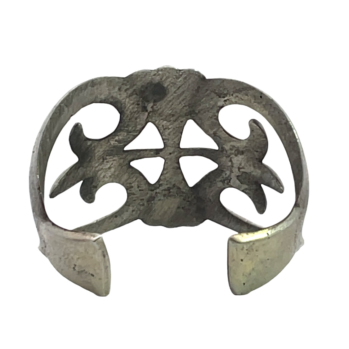 Native American Sterling silver Tufa cast cuff bracelet