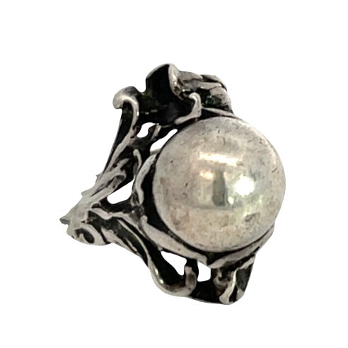 VICTORIAN STERLING SILVER ORB RING