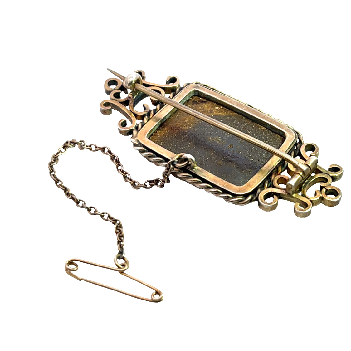 Modern 14KY gold Boulder opal brooch