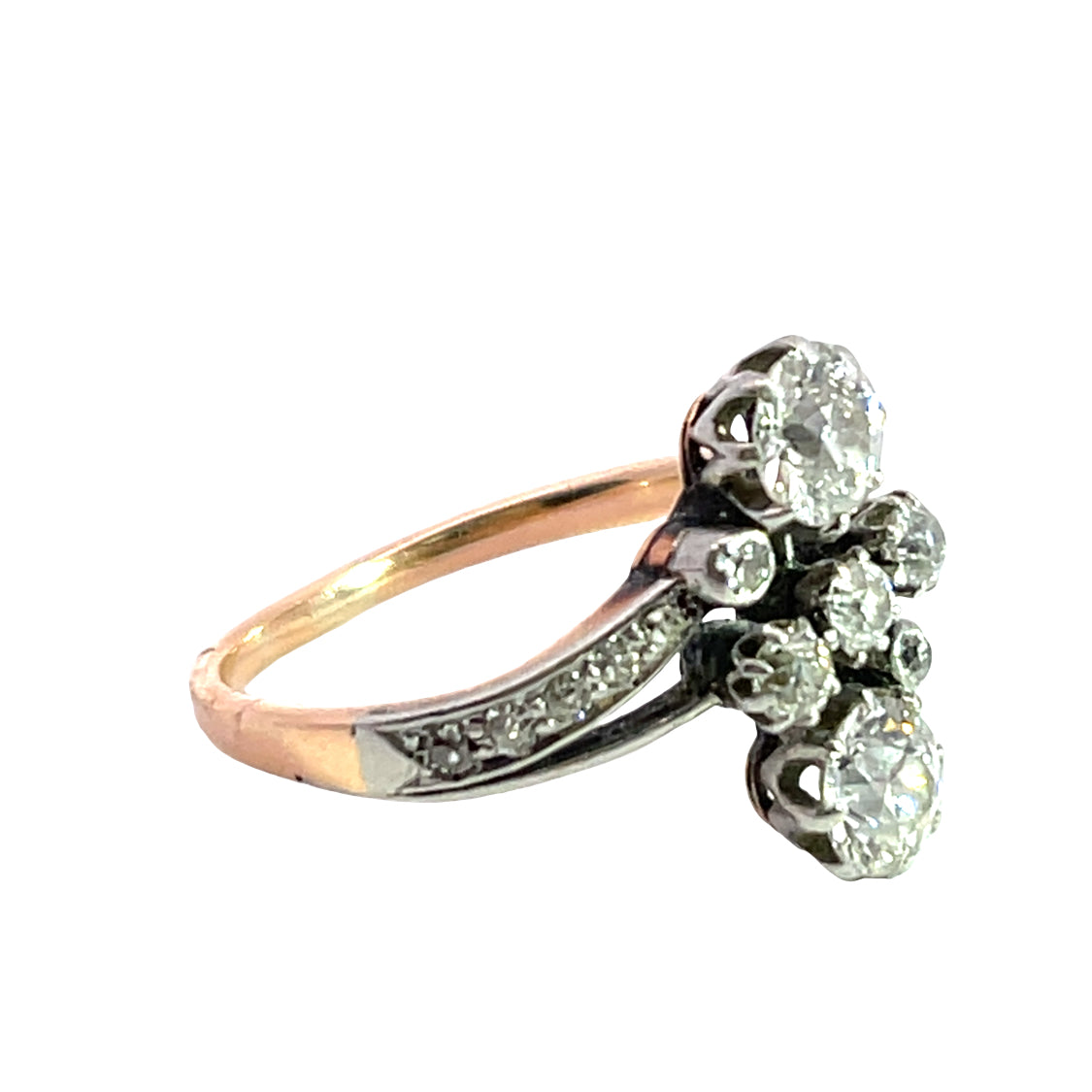 Victorian 14KY gold and Old Mine Cut diamond ring