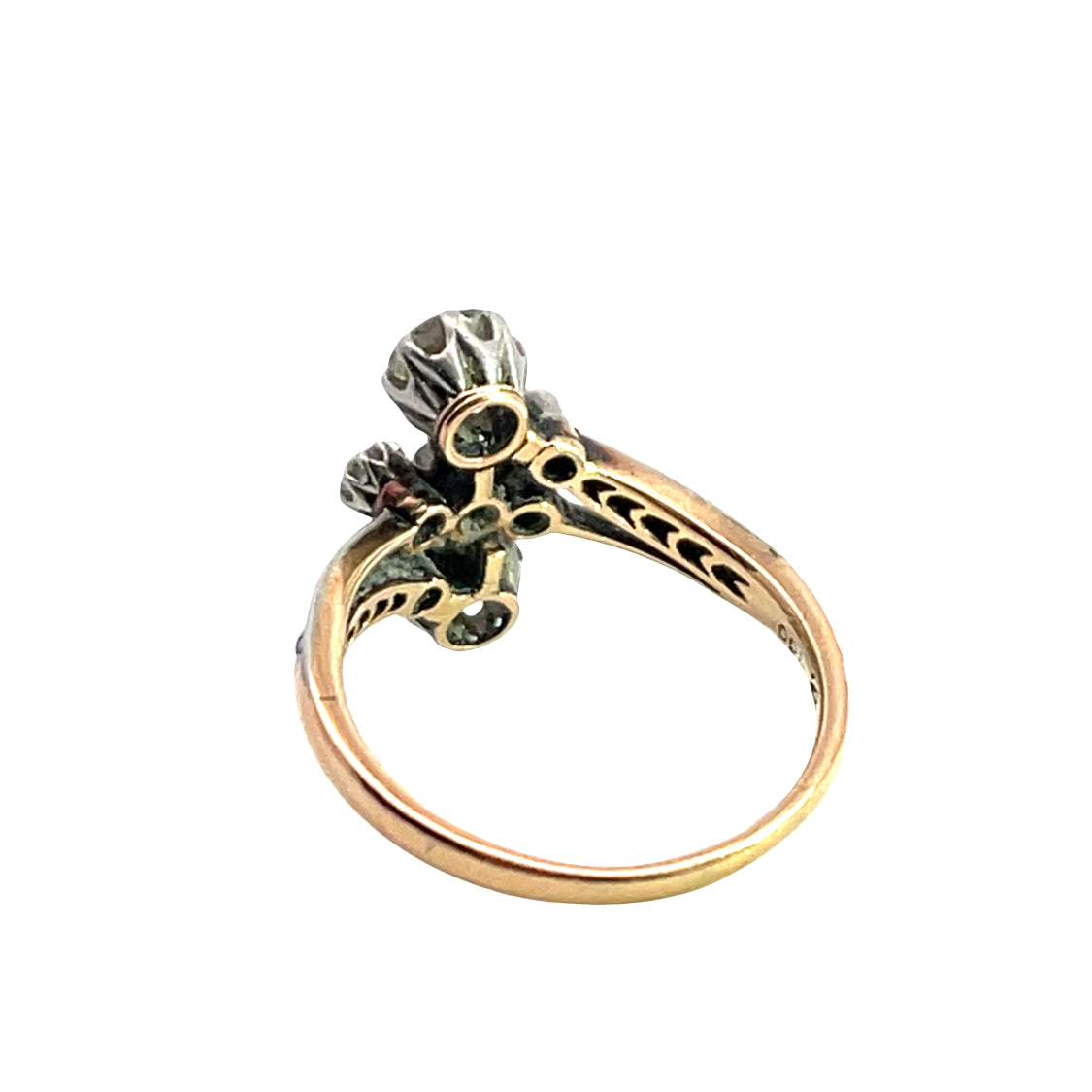 Victorian 14KY gold and Old Mine Cut diamond ring