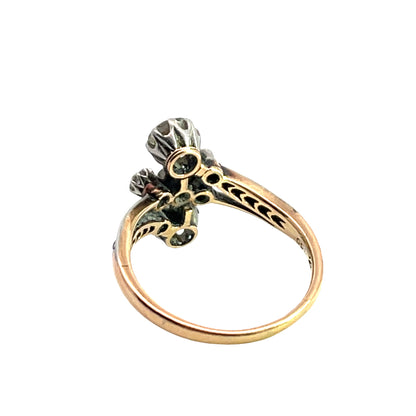 Victorian 14KY gold and Old Mine Cut diamond ring