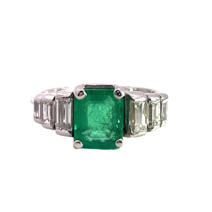 Layaway for Todd Modern 14K emerald and diamond ring