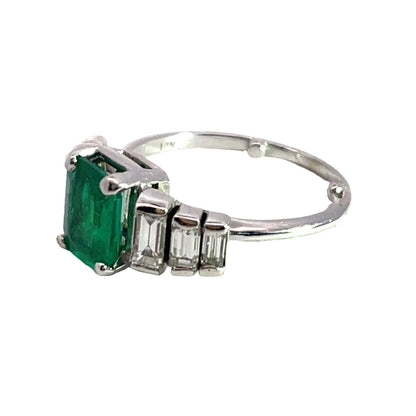 Layaway for Todd Modern 14K emerald and diamond ring