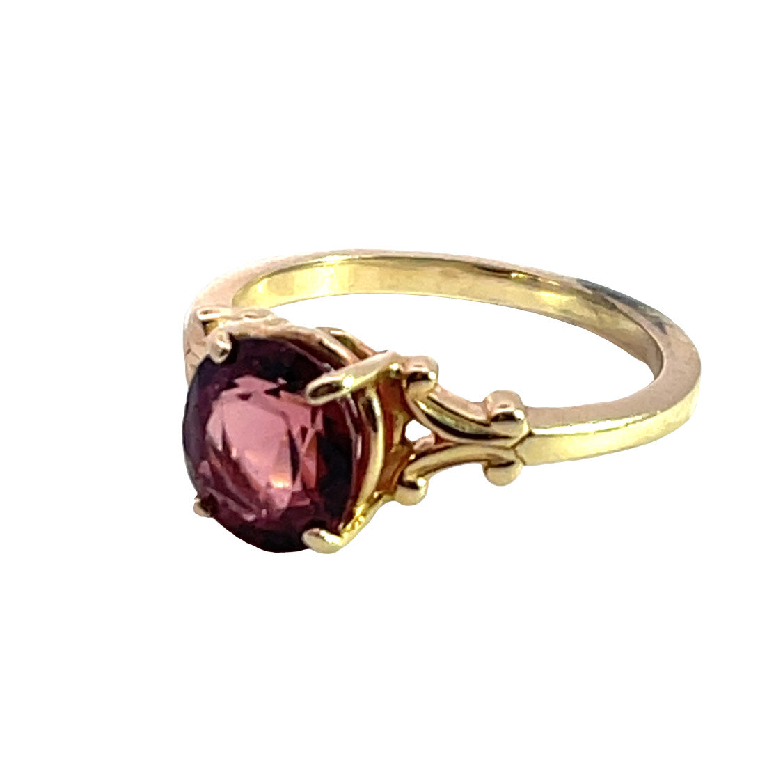 Modern 14KY gold 'apricot' colored spinel ring