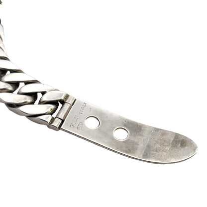 Modern Sterling Silver Gucci belt buckle bracelet