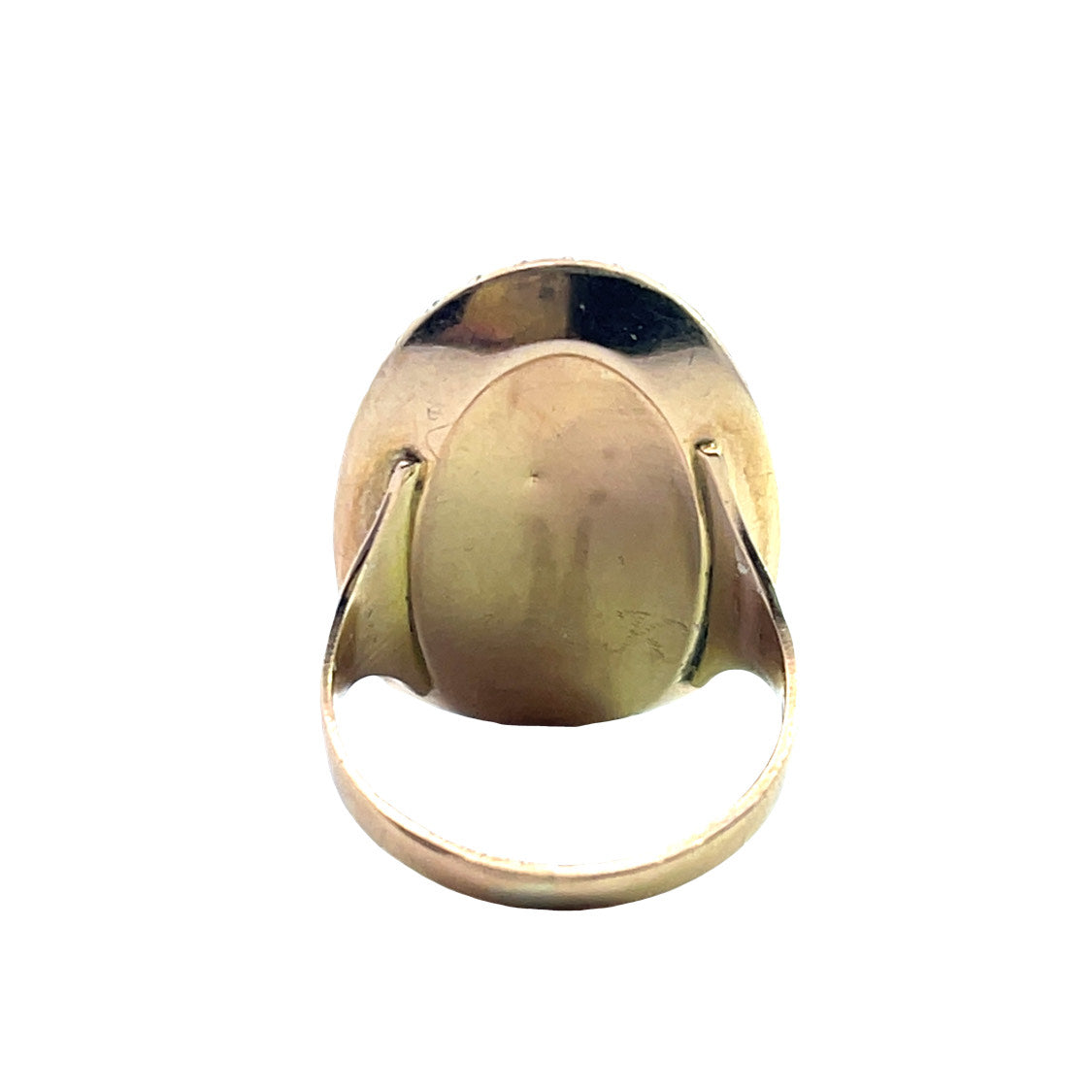 Georgian 15KY gold seed pearl and human hair mourning ring