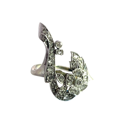 Victorian Platinum and Diamond Question Mark Ring