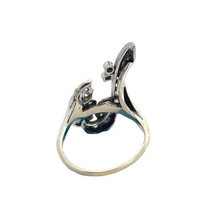 Victorian Platinum and Diamond Question Mark Ring