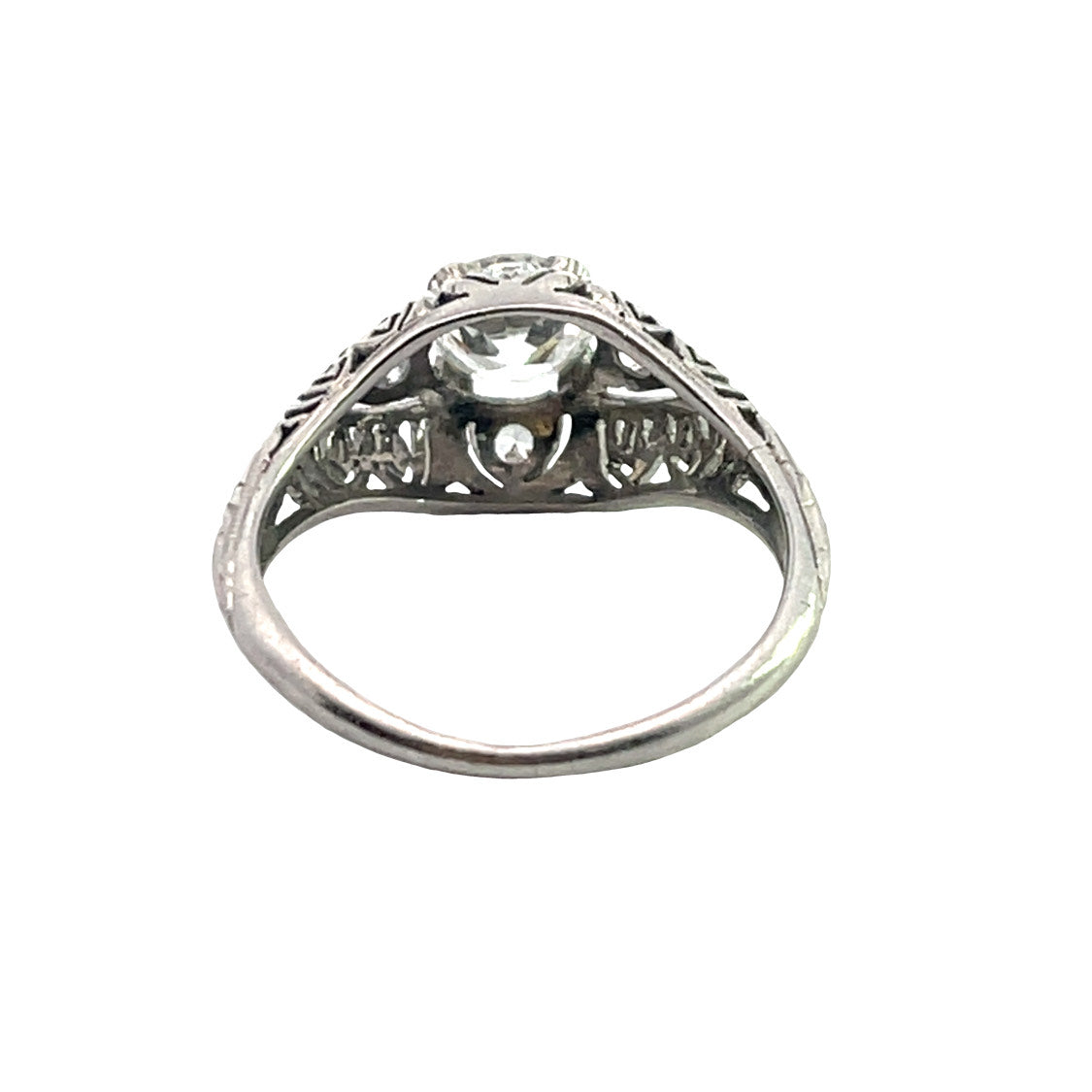 Art Deco platinum and diamond engagement ring
