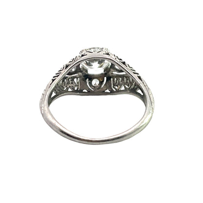 Art Deco platinum and diamond engagement ring