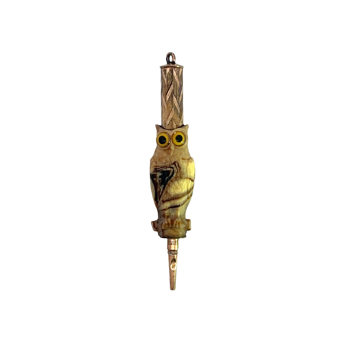 Victorian Celluloid and glass mechanical pencil