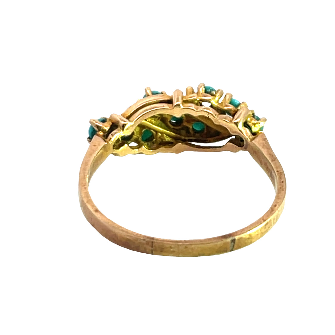 Victorian 18KY gold and Persian turquoise ring