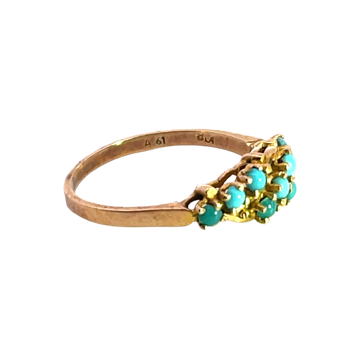 Victorian 18KY gold and Persian turquoise ring