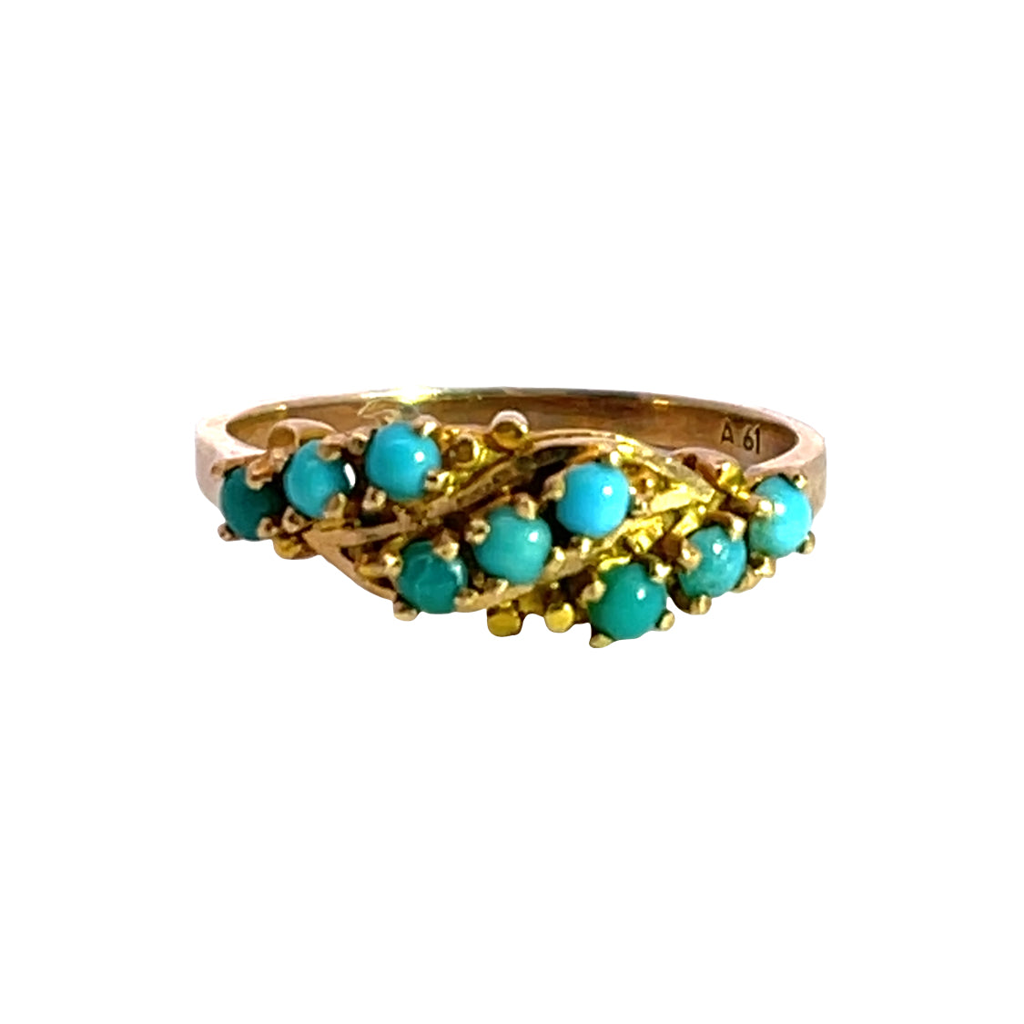 Victorian 18KY gold and Persian turquoise ring