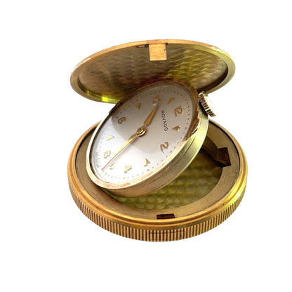 Modern 14KY gold Movado St. Christopher pocket pendant watch