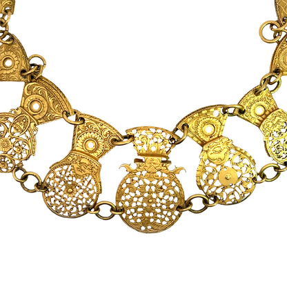 Victorian Gold Plated 'Verge' necklace