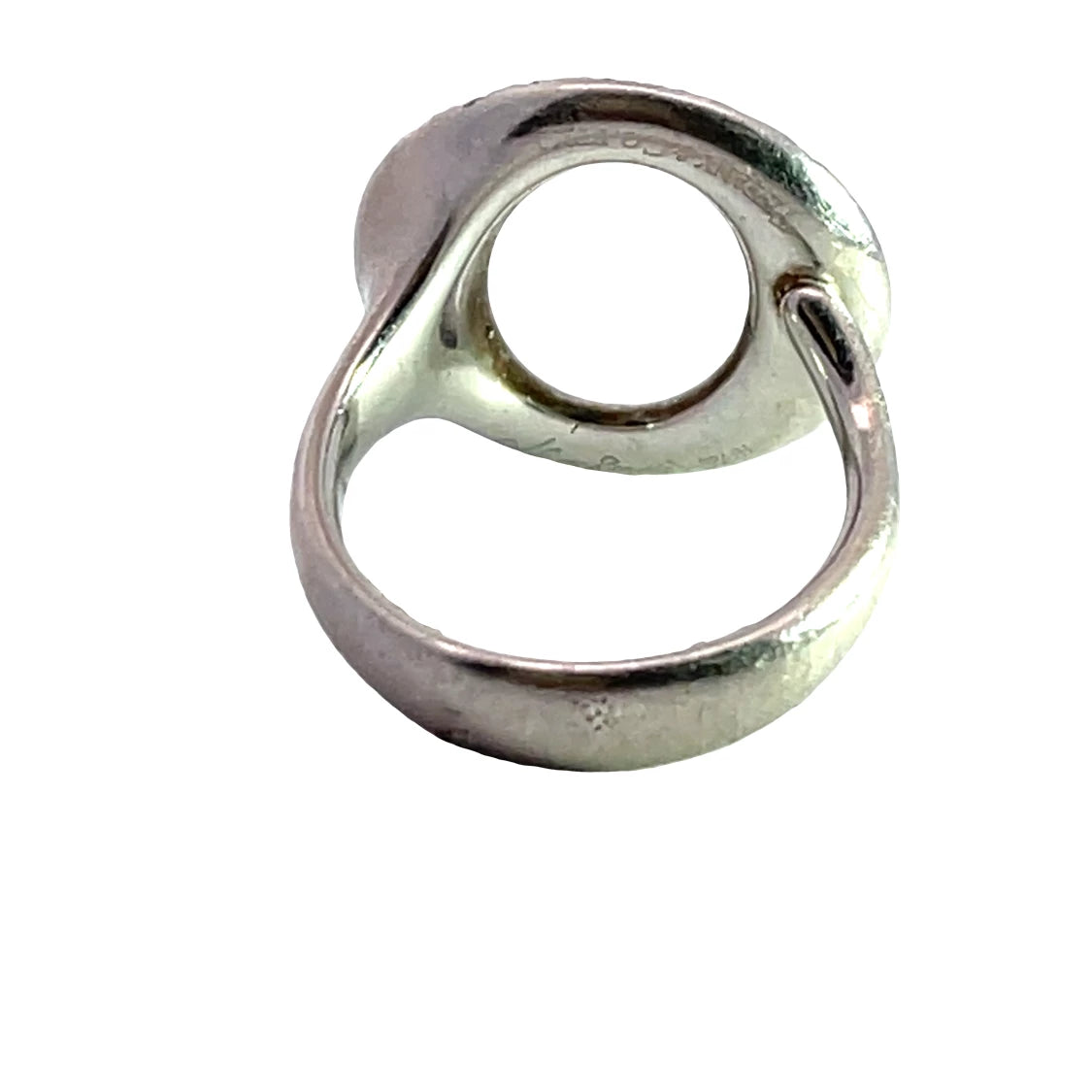 Modern Tiffany platinum and diamond 'O' ring